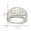Lex & Lu Sterling Silver Swirl Design Ring- 3 - Lex & Lu