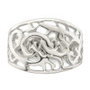 Lex & Lu Sterling Silver Swirl Ring LAL44023- 5 - Lex & Lu