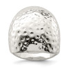 Lex & Lu Sterling Silver Textured Dome Ring - Lex & Lu