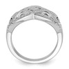 Lex & Lu Sterling Silver Micro Pave w/Intricate Designs Ring- 2 - Lex & Lu