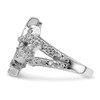 Lex & Lu Sterling Silver w/Rhodium CZ Triple Star Ring- 3 - Lex & Lu