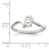 Lex & Lu Sterling Silver Pear Shaped CZ Ring- 3 - Lex & Lu