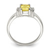 Lex & Lu Sterling Silver Yellow & White CZ Ring- 2 - Lex & Lu