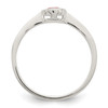 Lex & Lu Sterling Silver Pink Round Bezel CZ Ring LAL44094- 2 - Lex & Lu