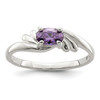 Lex & Lu Sterling Silver Purple Oval CZ Ring LAL44119 - Lex & Lu