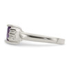 Lex & Lu Sterling Silver Purple & White CZ Ring- 4 - Lex & Lu