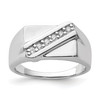 Lex & Lu Sterling Silver w/Rhodium Fancy CZ Ring - Lex & Lu