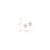 Lex & Lu Sterling Silver w/Rhodium Fleur de lis Post Earrings - 4 - Lex & Lu