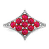 Lex & Lu Sterling Silver African Ruby Ring LAL44230- 5 - Lex & Lu