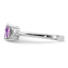 Lex & Lu Sterling Silver Diamond & Pink Amethyst Ring LAL44276- 4 - Lex & Lu