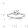 Lex & Lu Sterling Silver Solitaire Round CZ Ring LAL44317- 3 - Lex & Lu