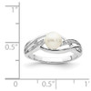 Lex & Lu Sterling Silver w/Rhodium Diamond and FWC Pearl Ring- 4 - Lex & Lu