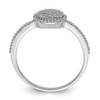 Lex & Lu Sterling Silver Diamond Round Ring- 2 - Lex & Lu