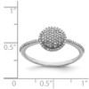 Lex & Lu Sterling Silver Diamond Round Ring- 3 - Lex & Lu