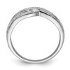 Lex & Lu Sterling Silver w/Rhodium Diamond Ring LAL44394- 2 - Lex & Lu