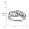 Lex & Lu Sterling Silver w/Rhodium Diamond Ring LAL44394- 3 - Lex & Lu