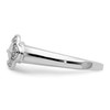 Lex & Lu Sterling Silver w/Rhodium Diamond Buckle Ring LAL44405- 3 - Lex & Lu