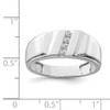 Lex & Lu Sterling Silver w/Rhodium Diamond Men's Ring LAL44420- 4 - Lex & Lu