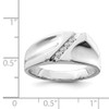 Lex & Lu Sterling Silver w/Rhodium Diamond Men's Ring LAL44421- 4 - Lex & Lu