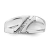 Lex & Lu Sterling Silver w/Rhodium Diamond Men's Ring LAL44421- 5 - Lex & Lu