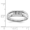 Lex & Lu Sterling Silver w/Rhodium Diamond Men's Ring LAL44430- 4 - Lex & Lu