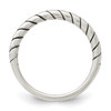 Lex & Lu Sterling Silver Stackable Twist Ring- 2 - Lex & Lu