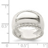 Lex & Lu Sterling Silver Twisted Dome Stacked Ring- 3 - Lex & Lu