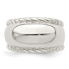 Lex & Lu Sterling Silver Twisted Dome Stacked Ring- 5 - Lex & Lu