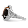 Lex & Lu Sterling Silver Tiger's Eye and Diamond Ring- 4 - Lex & Lu