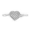 Lex & Lu Sterling Silver Diamond Heart Ring LAL44463- 5 - Lex & Lu