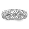 Lex & Lu Sterling Silver w/Rhodium Diamond Ring LAL44514- 5 - Lex & Lu