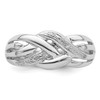 Lex & Lu Sterling Silver w/Rhodium Diamond Ring LAL44518- 5 - Lex & Lu
