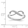 Lex & Lu Sterling Silver w/CZ Infinity Ring LAL44532- 4 - Lex & Lu