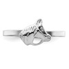 Lex & Lu Sterling Silver RH Plated Polished Horse Ring- 4 - Lex & Lu