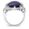 Lex & Lu Sterling Silver w/Rhodium w/Lapis Lazuli Ring- 2 - Lex & Lu