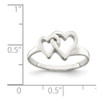 Lex & Lu Sterling Silver Heart Ring LAL44555- 3 - Lex & Lu