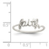 Lex & Lu Sterling Silver Faith Ring- 3 - Lex & Lu