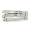 Lex & Lu Sterling Silver Polished 5 Band Intersecting Ring- 3 - Lex & Lu