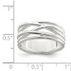 Lex & Lu Sterling Silver Polished 5 Band Intersecting Ring- 4 - Lex & Lu