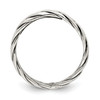 Lex & Lu Sterling Silver Polished Weaved 3.25mm WoMen's Ring- 2 - Lex & Lu