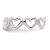 Lex & Lu Sterling Silver Cut-out Hearts Toe Ring - 3 - Lex & Lu