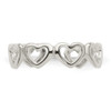 Lex & Lu Sterling Silver Cut-out Hearts Toe Ring - 4 - Lex & Lu