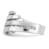 Lex & Lu Sterling Silver Polished and Textured Ring- 3 - Lex & Lu