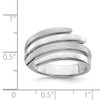 Lex & Lu Sterling Silver Polished and Textured Ring- 4 - Lex & Lu