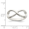 Lex & Lu Sterling Silver Polished Infinity Ring- 4 - Lex & Lu