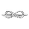 Lex & Lu Sterling Silver Polished CZ Infinity Ring- 5 - Lex & Lu