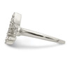 Lex & Lu Sterling Silver Polished CZ Fleur De Lis Ring- 3 - Lex & Lu