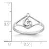 Lex & Lu Sterling Silver Polished Music Note Ring- 4 - Lex & Lu