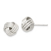 Lex & Lu Sterling Silver Twisted Knot Post Earrings - Lex & Lu