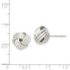 Lex & Lu Sterling Silver Twisted Knot Post Earrings - 4 - Lex & Lu